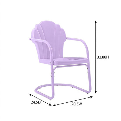 Retro Outdoor Chair Set with 2 Casual Side Chairs for Patio Garden Relaxation