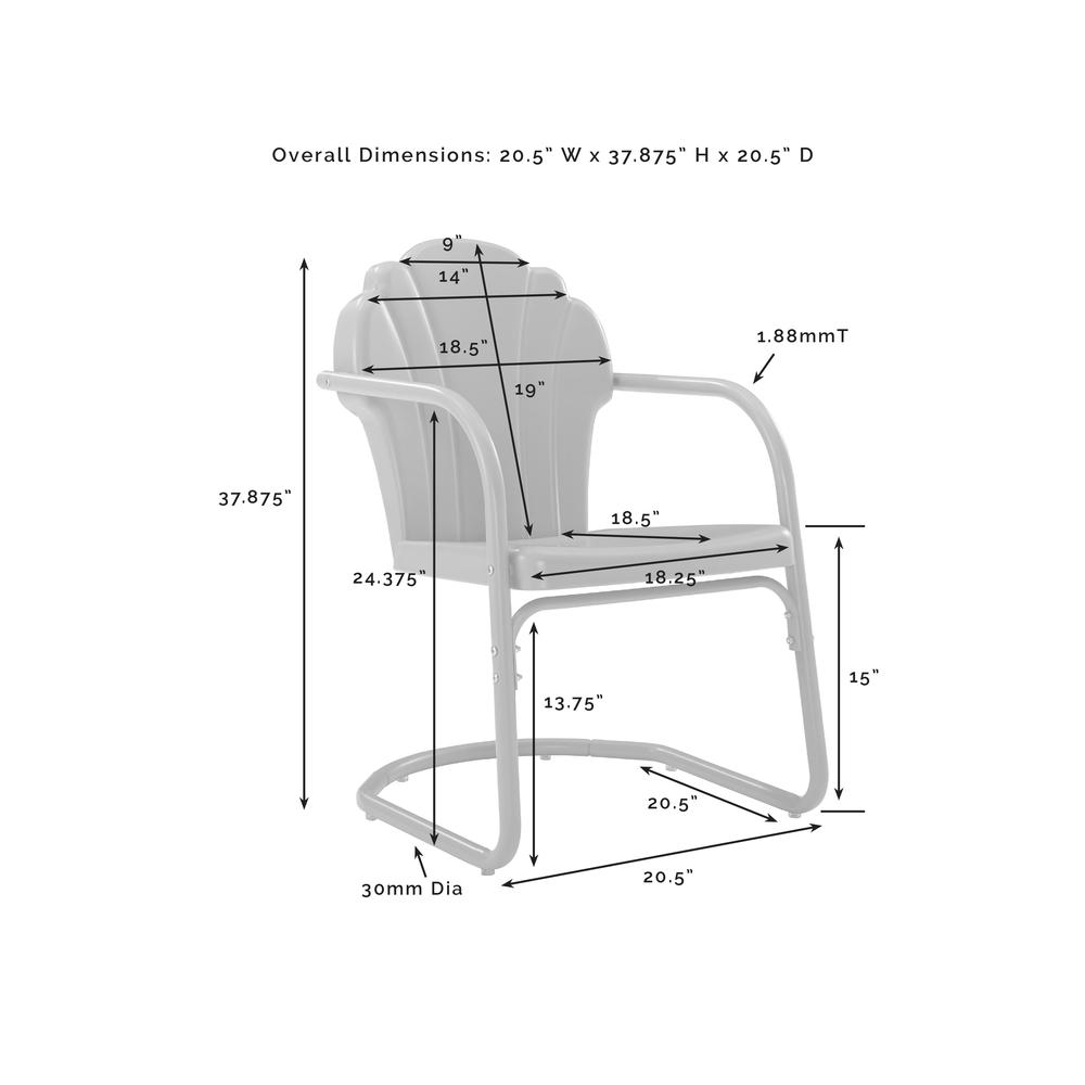 Tulip 2Pc Retro Outdoor Chair Set - 2 Chairs