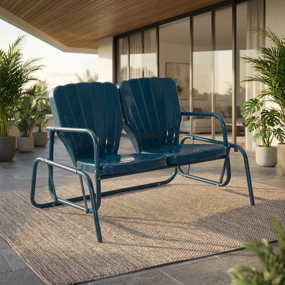 Outdoor loveseat with armrest and supportive backrest for relaxing comfort
