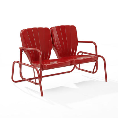 Ridgeland Retro Outdoor Loveseat Glider