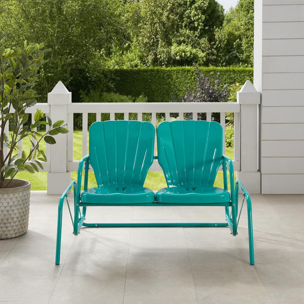 Ridgeland Retro Outdoor Loveseat Glider