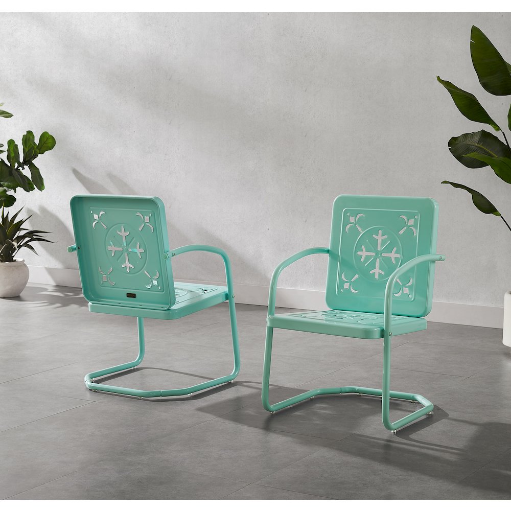 Azalea 2-Piece Retro Outdoor Chair Set - 2 Chairs
