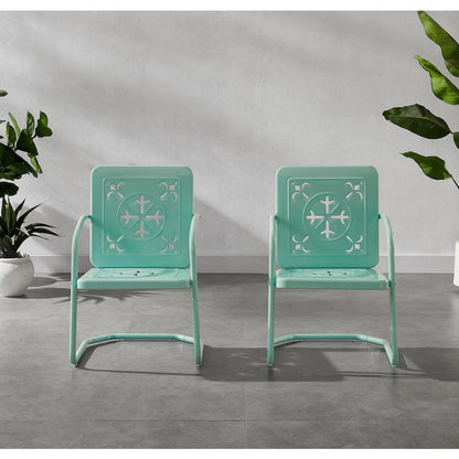Azalea 2-Piece Retro Outdoor Chair Set - 2 Chairs
