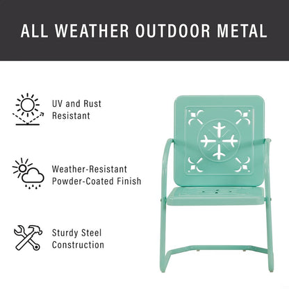 Azalea 2-Piece Retro Outdoor Chair Set - 2 Chairs