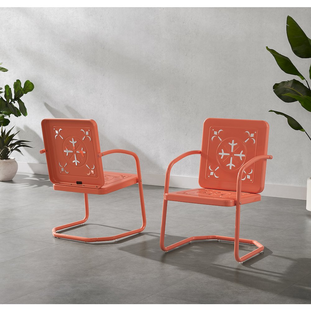 Azalea 2-Piece Retro Outdoor Chair Set - 2 Chairs