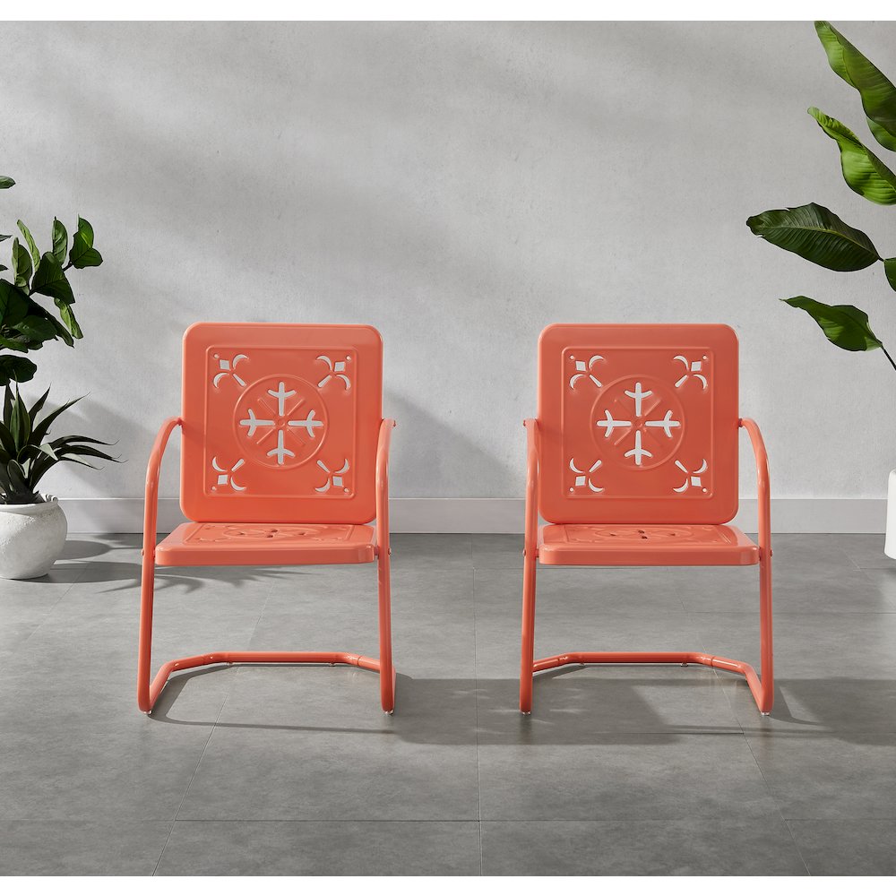 Azalea 2-Piece Retro Outdoor Chair Set - 2 Chairs