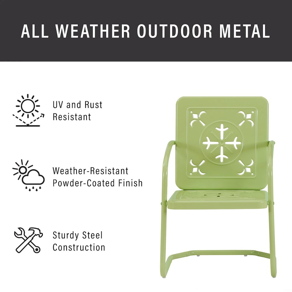Azalea 2-Piece Retro Outdoor Chair Set - 2 Chairs