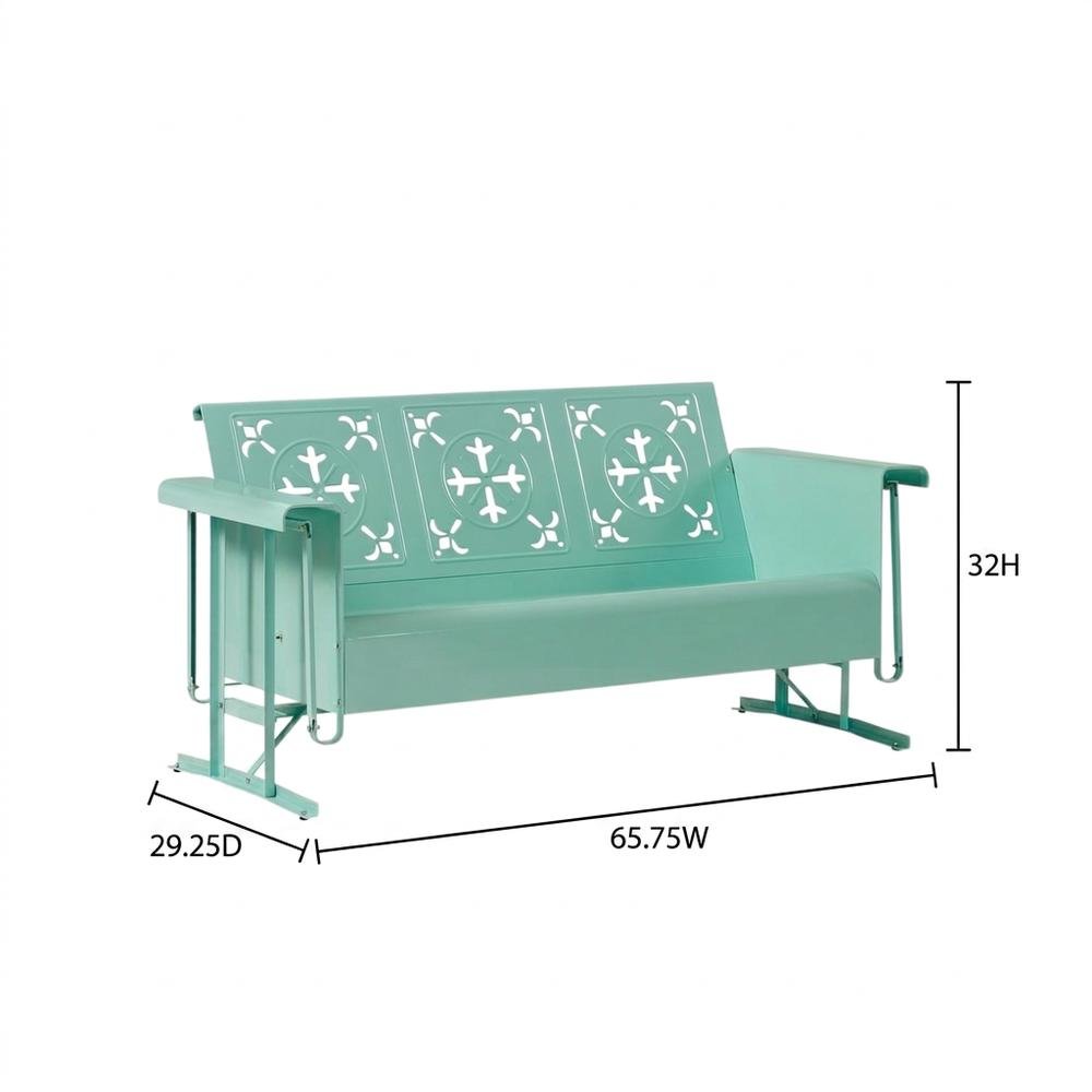Outdoor sofa with retro design and metal frame for outdoor use
