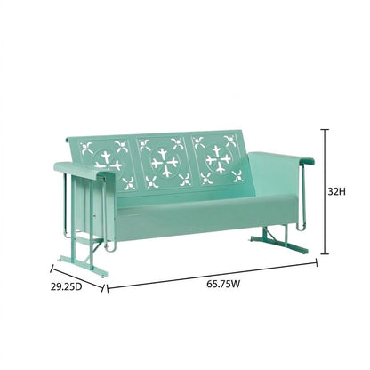 Outdoor sofa with retro design and metal frame for outdoor use
