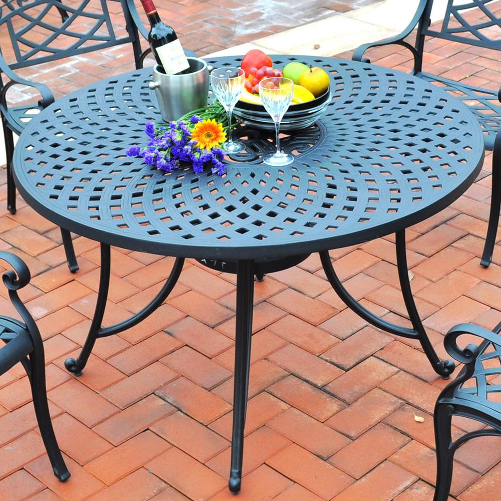 Sedona 46" Cast Aluminum Round Outdoor Dining Table