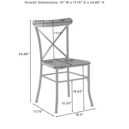 Astrid 2Pc Indoor Outdoor Dining Chair Set - 2 Chairs