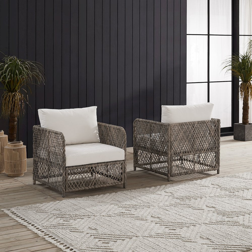 Granite Bay 2-Piece Wicker Outdoor Chair Set - 2 Chairs
