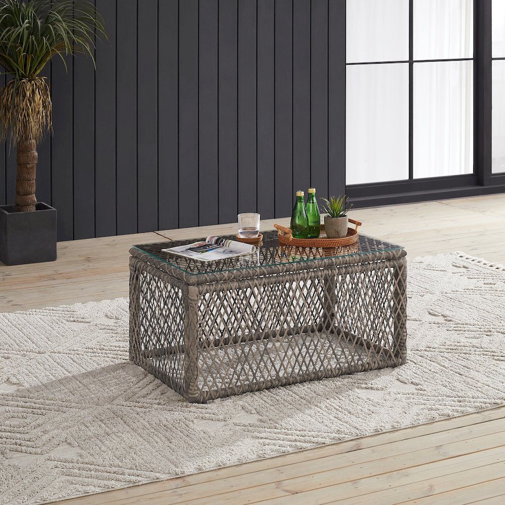 Granite Bay Wicker Outdoor Coffee Table