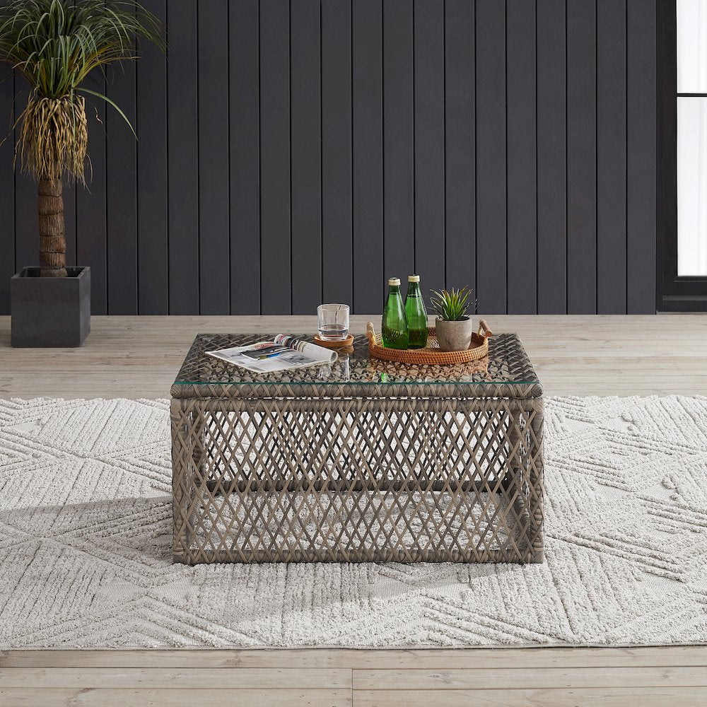 Granite Bay Wicker Outdoor Coffee Table