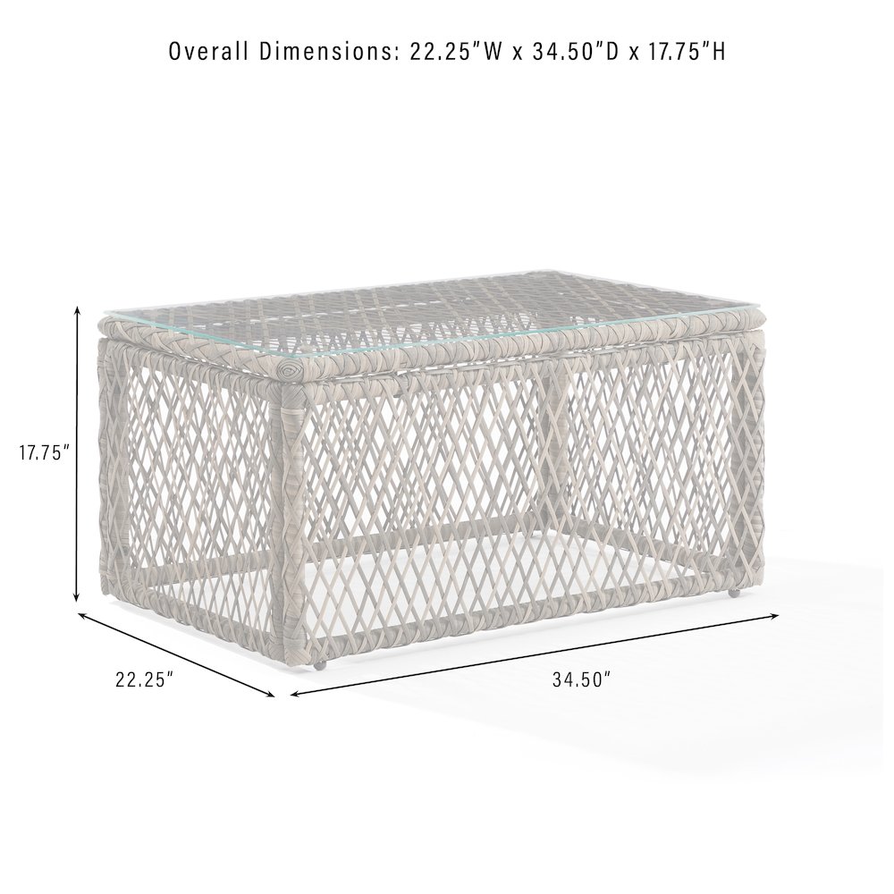 Granite Bay Wicker Outdoor Coffee Table
