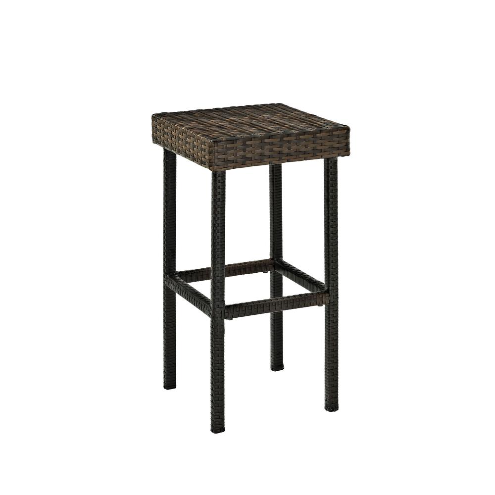 Palm Harbor 2Pc Wicker Backless Outdoor Bar Stool Set - 2 Stools