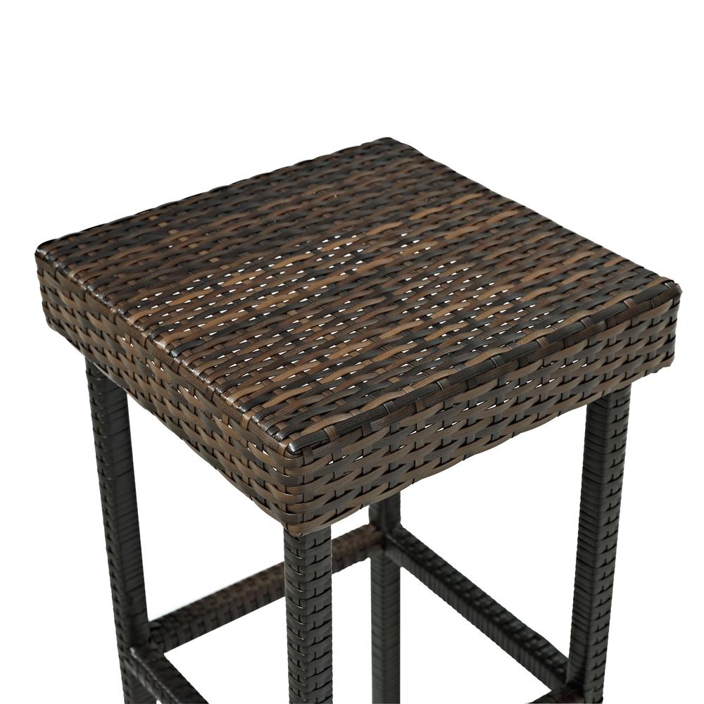 Palm Harbor 2Pc Wicker Backless Outdoor Bar Stool Set - 2 Stools