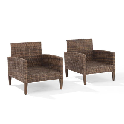 Capella 2Pc Wicker Outdoor Chair Set - 2 Armchairs