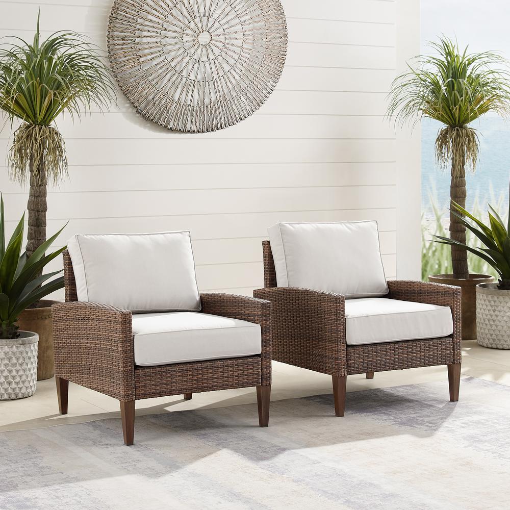 Capella 2Pc Wicker Outdoor Chair Set - 2 Armchairs