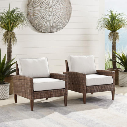 Capella 2Pc Wicker Outdoor Chair Set - 2 Armchairs