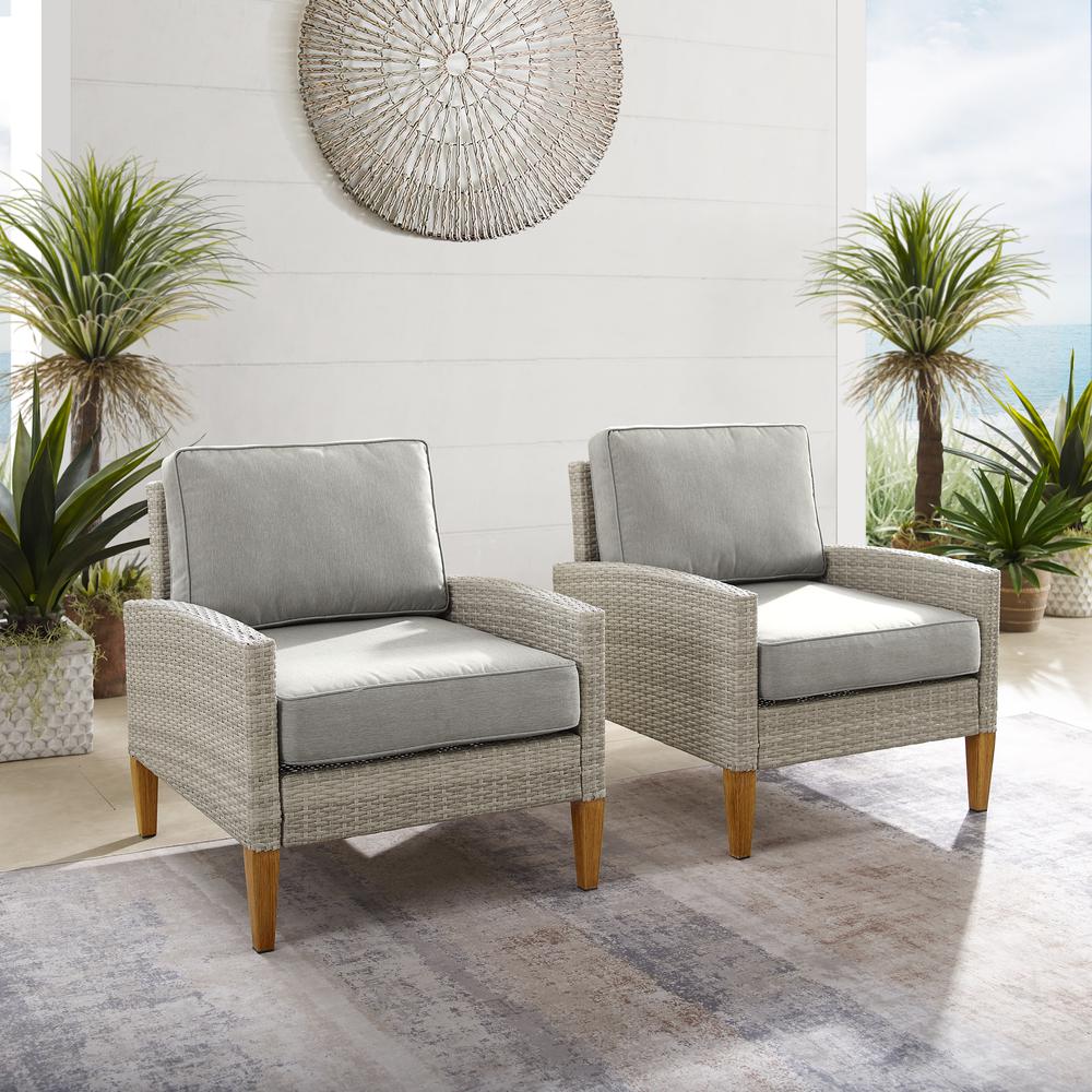 Capella 2Pc Wicker Outdoor Chair Set - 2 Armchairs