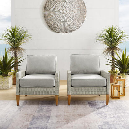 Capella 2Pc Wicker Outdoor Chair Set - 2 Armchairs