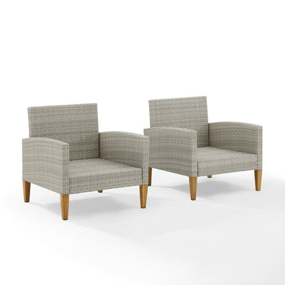 Capella 2Pc Wicker Outdoor Chair Set - 2 Armchairs