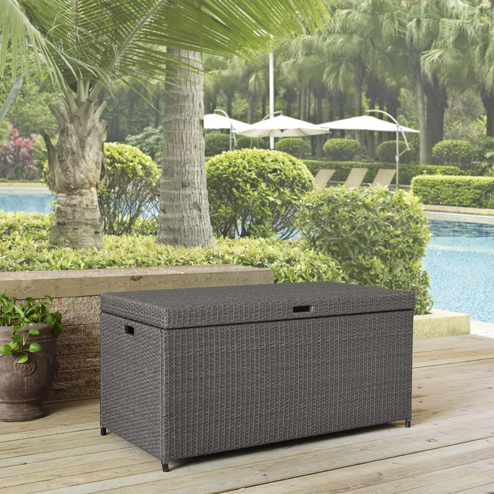 Palm Harbor Wicker Outdoor Storage Box