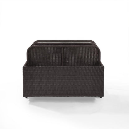 Palm Harbor Wicker Outdoor Storage Pool Caddy