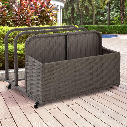 Palm Harbor Wicker Outdoor Storage Pool Caddy