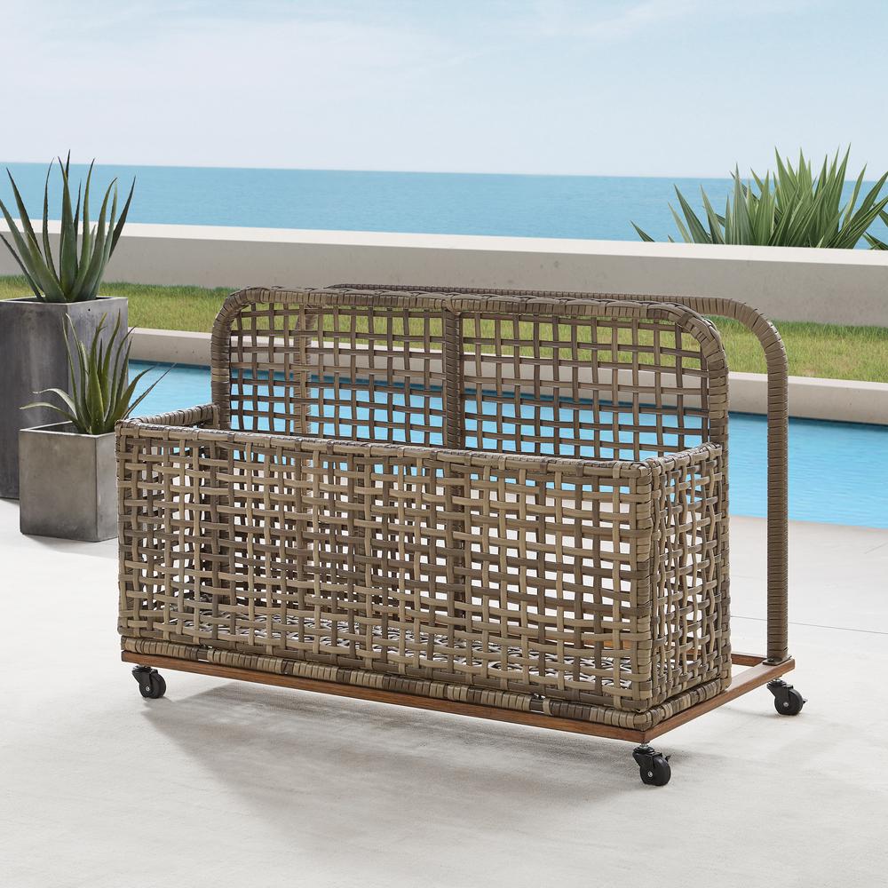 Ridley Wicker Outdoor Storage Pool Caddy