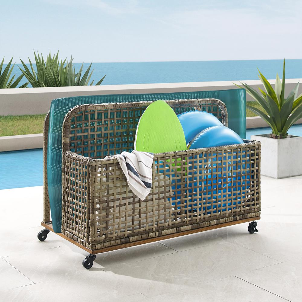 Ridley Wicker Outdoor Storage Pool Caddy