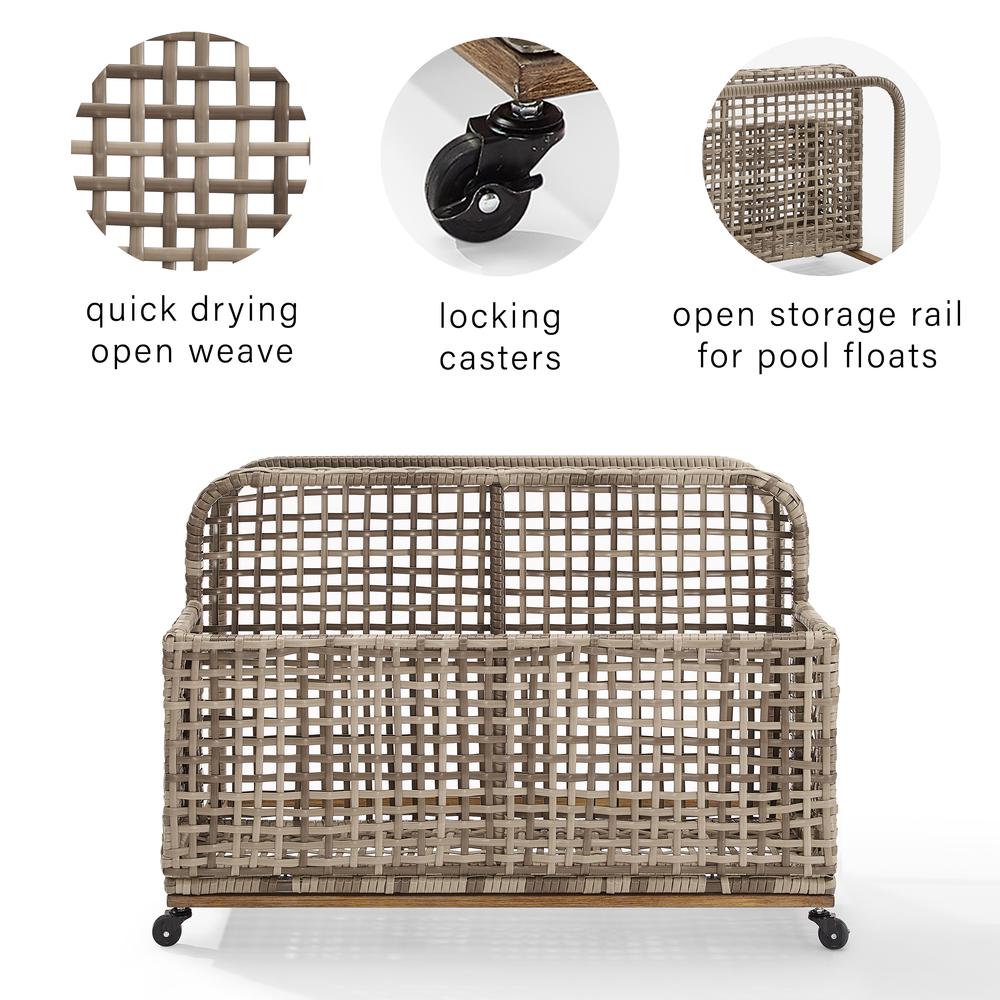 Ridley Wicker Outdoor Storage Pool Caddy