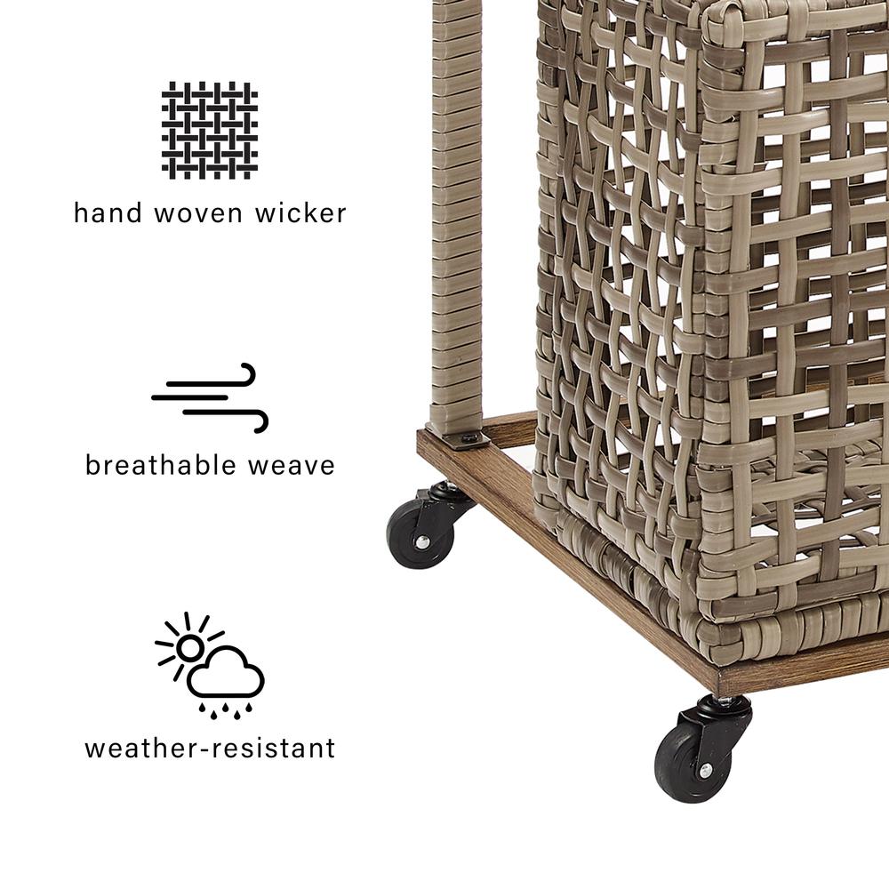 Ridley Wicker Outdoor Storage Pool Caddy