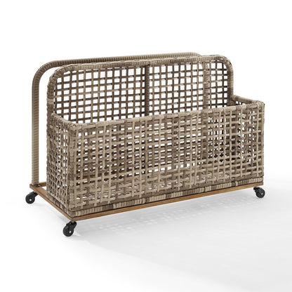 Ridley Wicker Outdoor Storage Pool Caddy