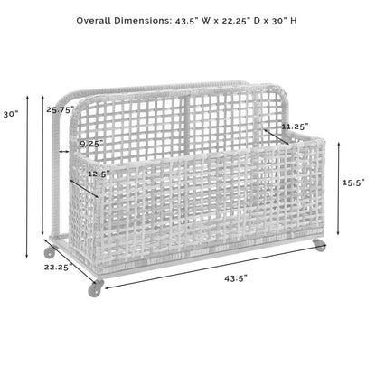 Ridley Wicker Outdoor Storage Pool Caddy
