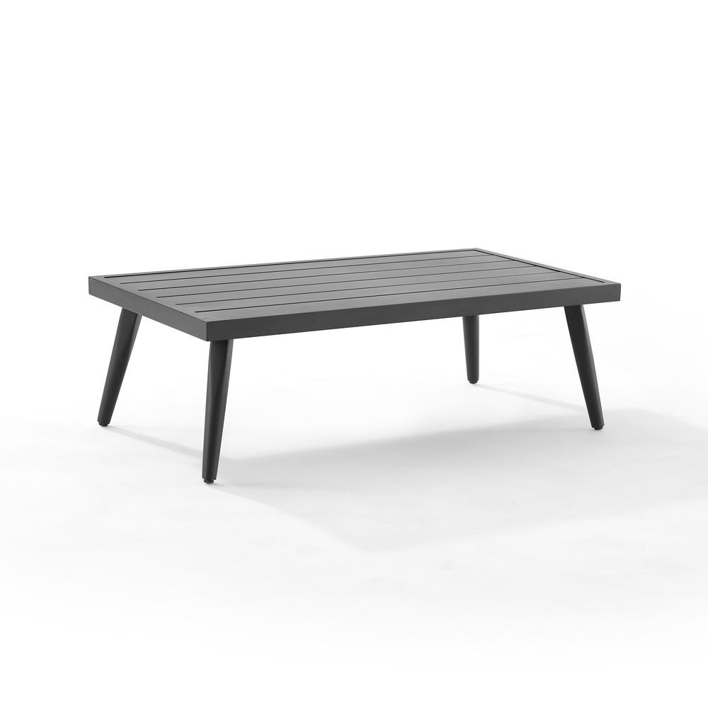 Gray Wicker Outdoor Loveseat and Coffee Table Patio Furniture Set for Two