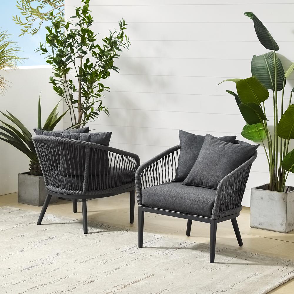 Dover 2Pc Indoor Outdoor Chair Set - 2 Armchairs