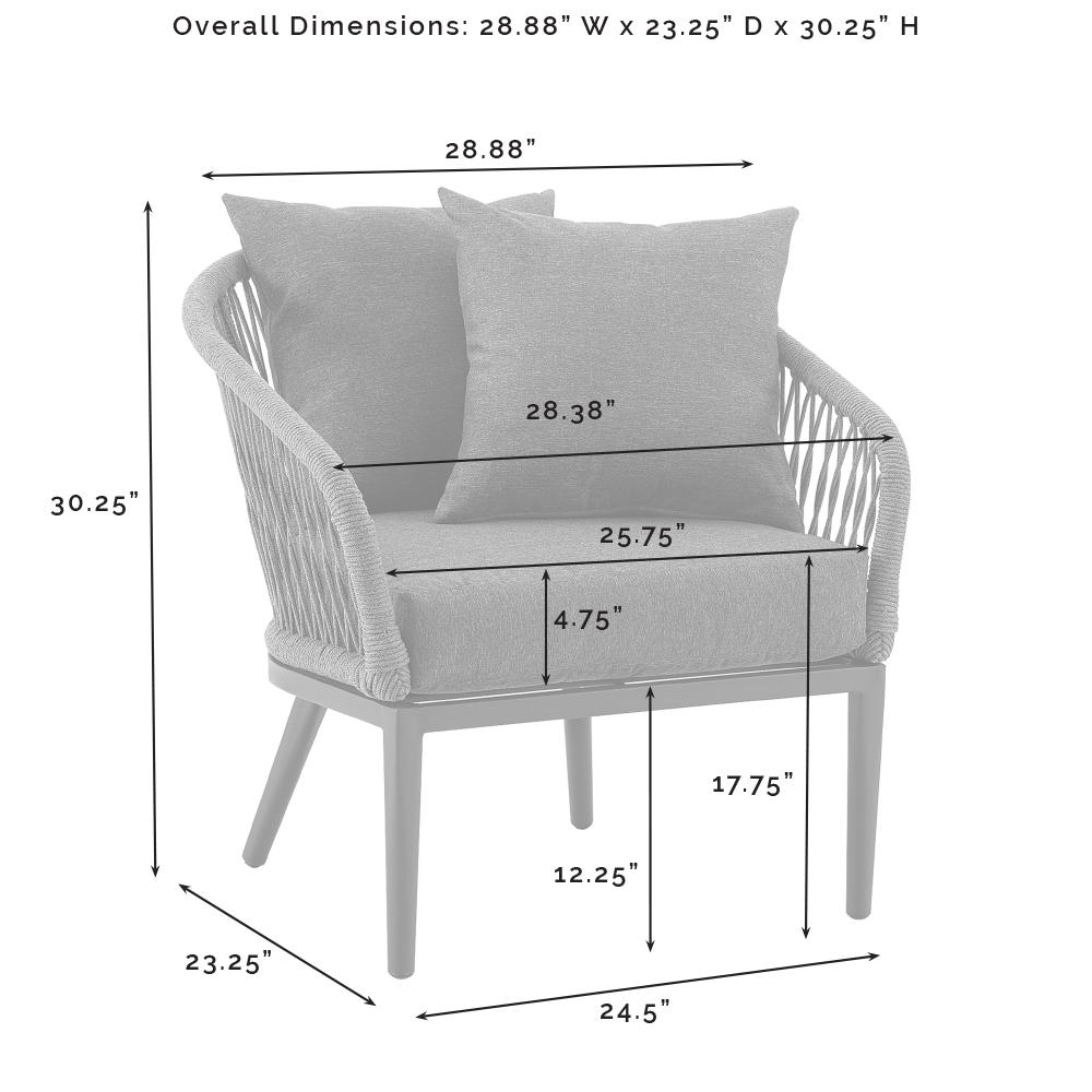 Dover 2Pc Indoor Outdoor Chair Set - 2 Armchairs