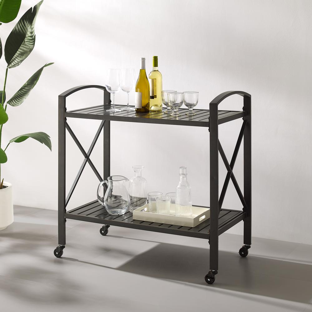 Kaplan Metal Outdoor Bar Cart