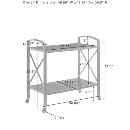 Kaplan Metal Outdoor Bar Cart