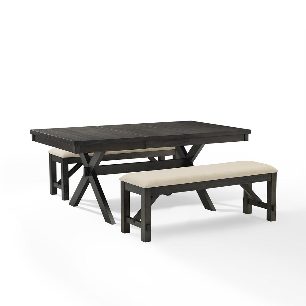 Hayden 3-Piece Dining Table Set For 6 - Table & 2 Benches