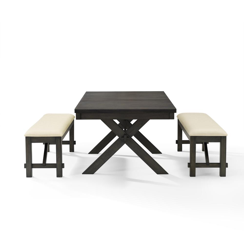 Hayden 3-Piece Dining Table Set For 6 - Table & 2 Benches
