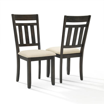 Hayden 4-Piece Dining Table Set For 5 - Table, Bench, & 2 Slat Back Chairs