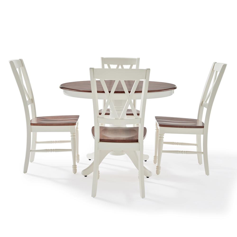 Shelby 5-Piece Round Dining Table Set For 4 - Table & 4 Chairs