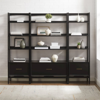Landon 3-Piece Etagere Bookcase Set - Large Etagere & 2 Small Etageres