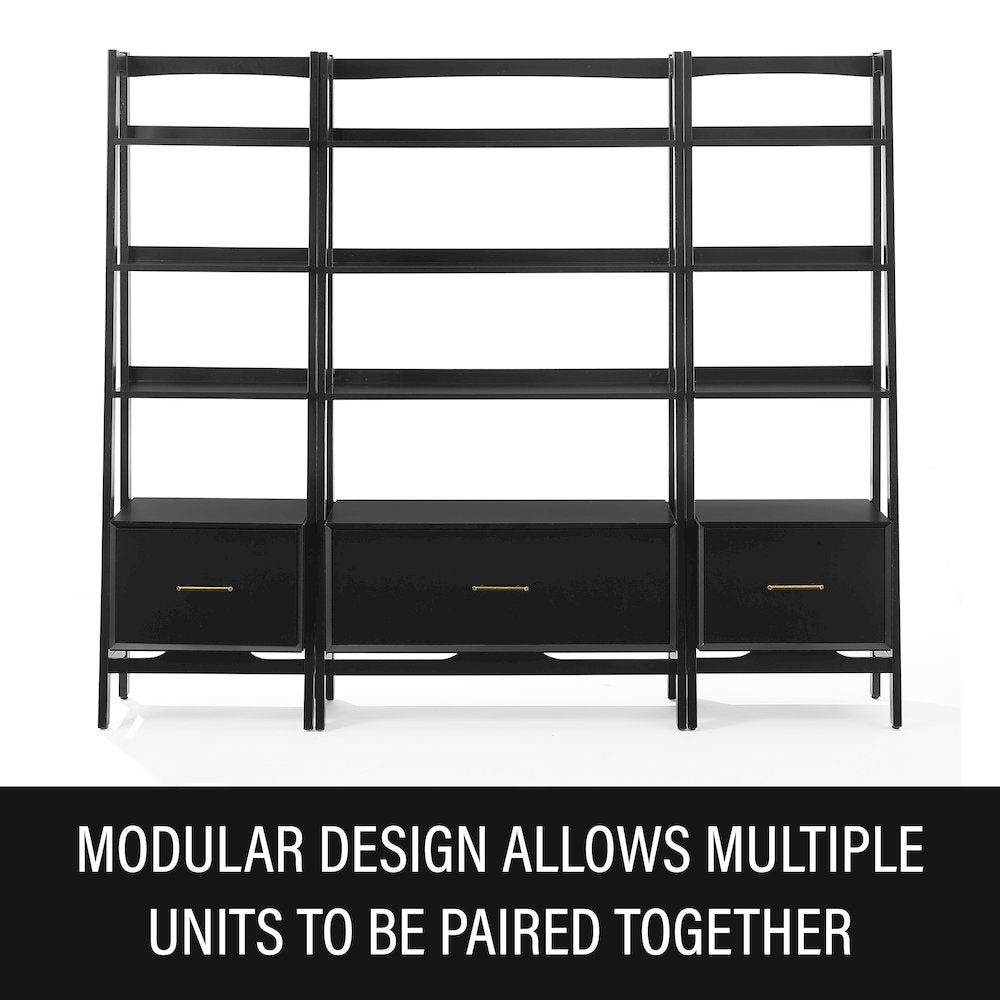 Landon 3-Piece Etagere Bookcase Set - Large Etagere & 2 Small Etageres