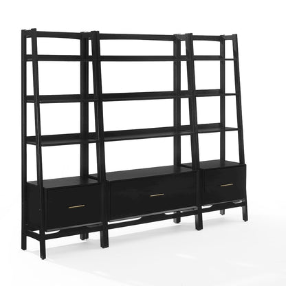 Landon 3-Piece Etagere Bookcase Set - Large Etagere & 2 Small Etageres