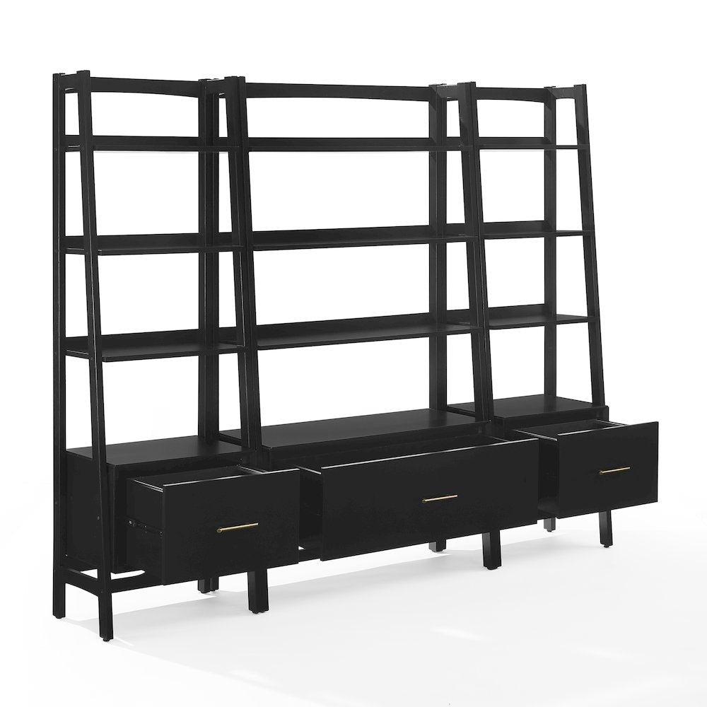 Landon 3-Piece Etagere Bookcase Set - Large Etagere & 2 Small Etageres