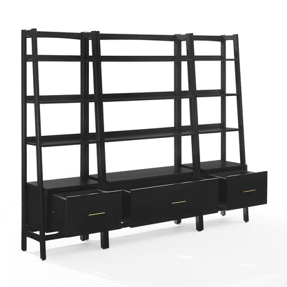 Landon 3-Piece Etagere Bookcase Set - Large Etagere & 2 Small Etageres
